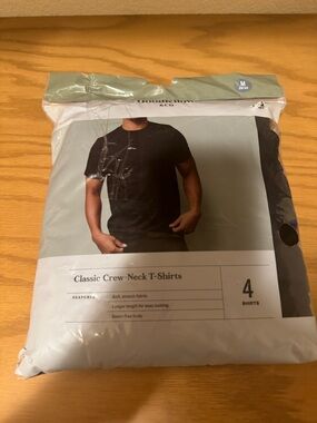 Goodfellow & Co Black Crew-Neck T-Shirts (4-Pack)